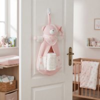 BW-112-3006P: Baby Teddy Nappy/ Diaper Storage Bag - Pink